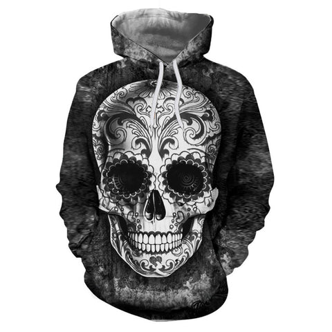 Sugar Skull Hoodies 3D Men