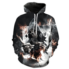 Skull Poker Hoodie Sweatshirt Men & Women