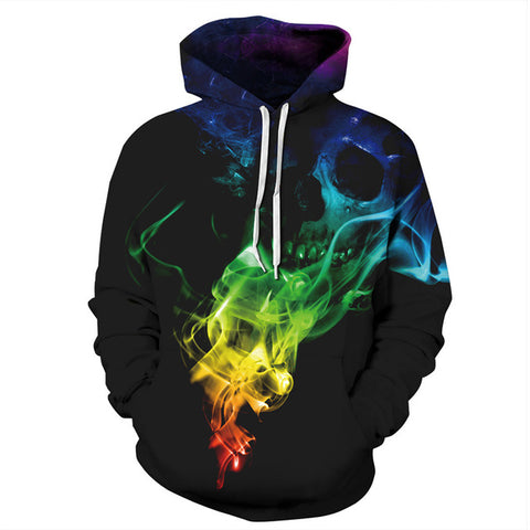 Skull Color Smoke Hoodie