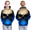 Blue Skull Men / Women Hoodie