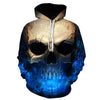 Blue Skull Men / Women Hoodie