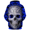 Blue/Red 3d Skull Hoodie Men Women