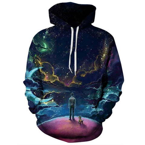 Galaxy colorful Clouds Sky Hoodie