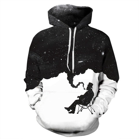 Men Smoking Hoodie