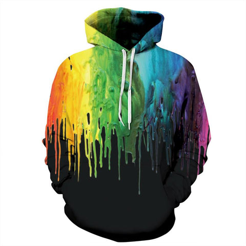 Oil Drips Black Hoody